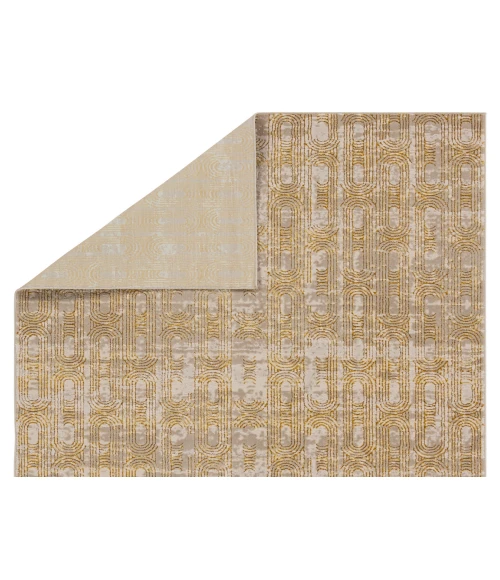 Jaipur Living Gimeas Geometric Gold/ Taupe Runner Rug 2'2"X8'