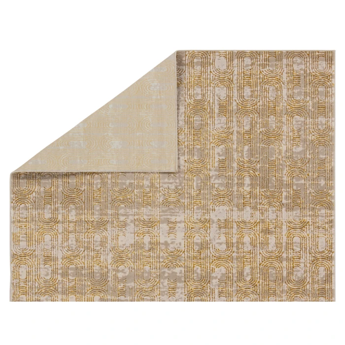Jaipur Living Gimeas Geometric Gold/ Taupe Runner Rug 2'2"X8'