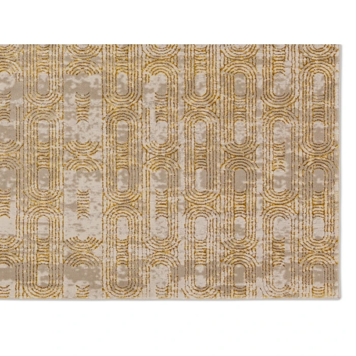 Jaipur Living Gimeas Geometric Gold/ Taupe Runner Rug 2'2"X8'