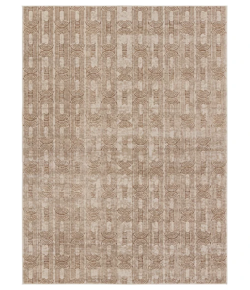 Jaipur Living Gimeas Geometric Gold/ Beige Runner Rug 2'2"X8'