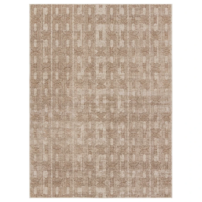 Jaipur Living Gimeas Geometric Gold/ Beige Runner Rug 2'2"X8'
