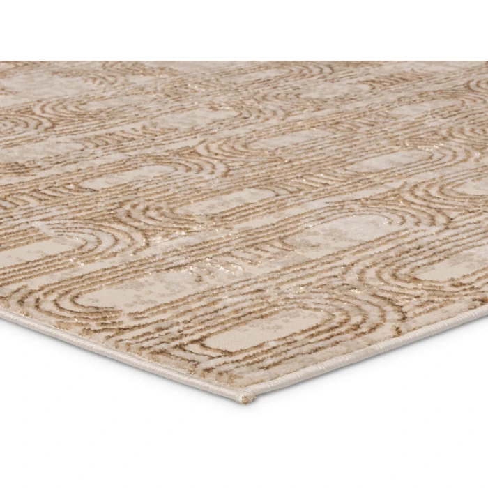 Jaipur Living Gimeas Geometric Gold/ Beige Runner Rug 2'2"X8'