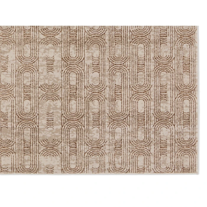 Jaipur Living Gimeas Geometric Gold/ Beige Runner Rug 2'2"X8'