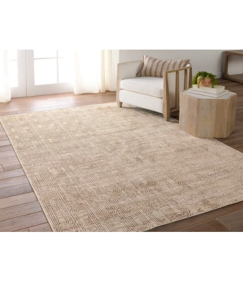 Jaipur Living Gimeas Geometric Gold/ Beige Runner Rug 2'2"X8'
