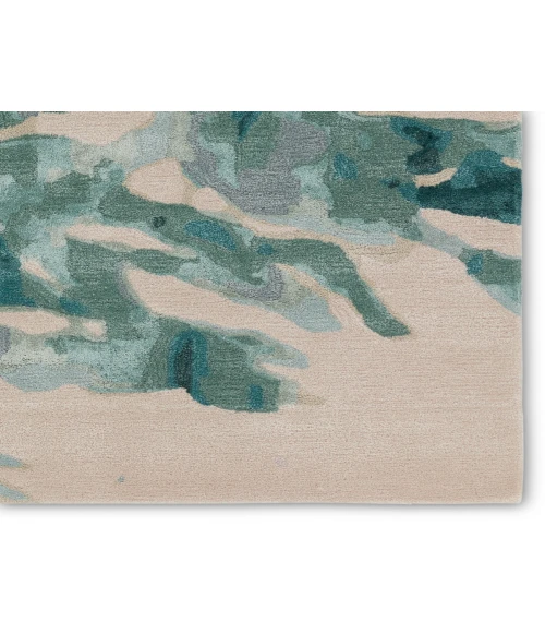 Jaipur Living Atoll Handmade Animal Pattern Teal/ Sage Area Rug 5'X8'