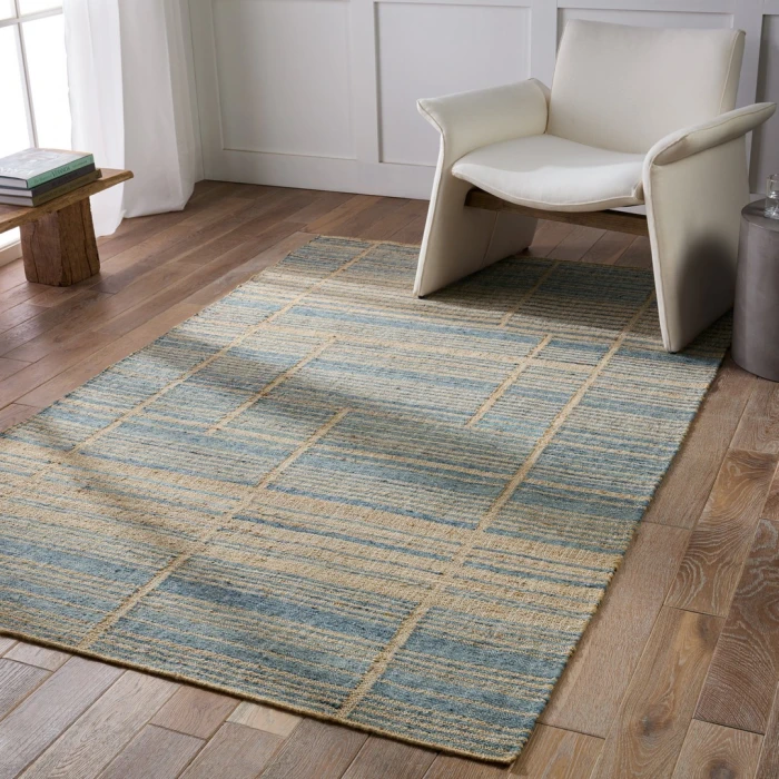 Jaipur Living Ciana Handmade Striped Brown/ Blue Area Rug 5'X8'