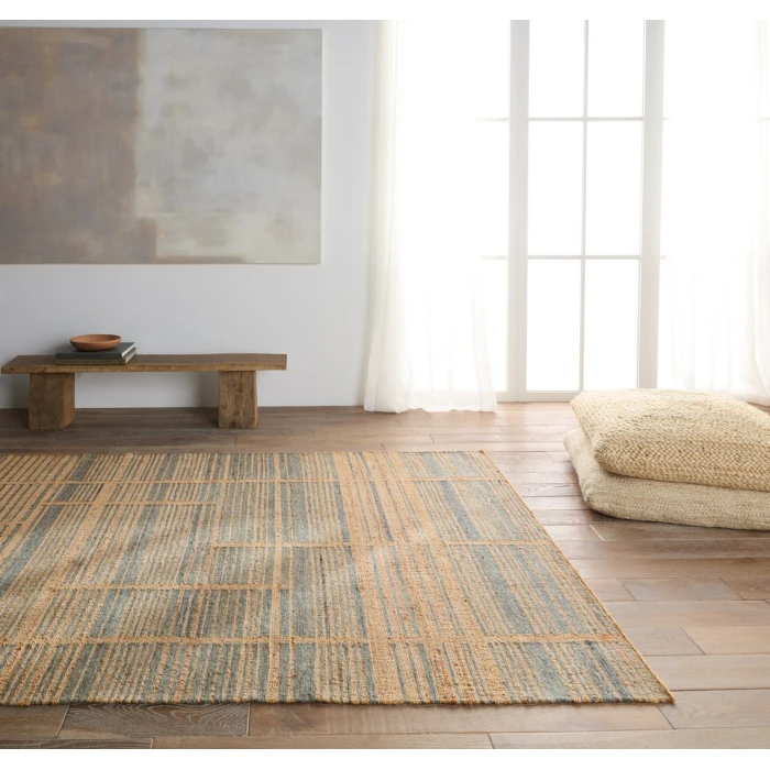 Jaipur Living Ciana Handmade Striped Brown/ Blue Area Rug 5'X8'