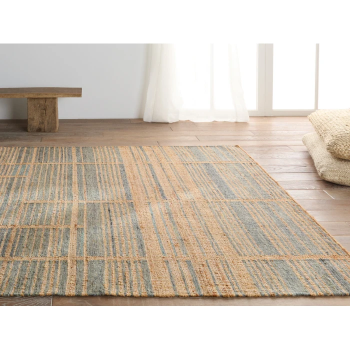 Jaipur Living Ciana Handmade Striped Brown/ Blue Area Rug 5'X8'