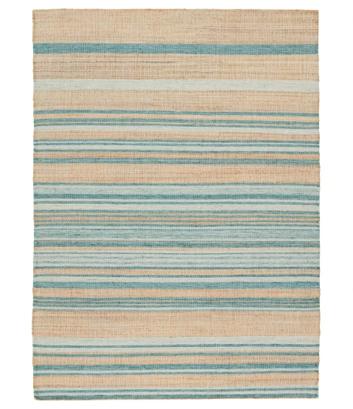 Jaipur Living Vitelli Handmade Striped Beige/ Blue Area Rug 5'X8'