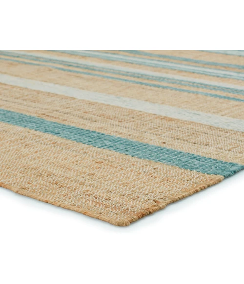 Jaipur Living Vitelli Handmade Striped Beige/ Blue Area Rug 5'X8'