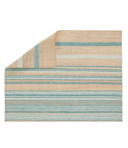 Jaipur Living Vitelli Handmade Striped Beige/ Blue Area Rug 5'X8'