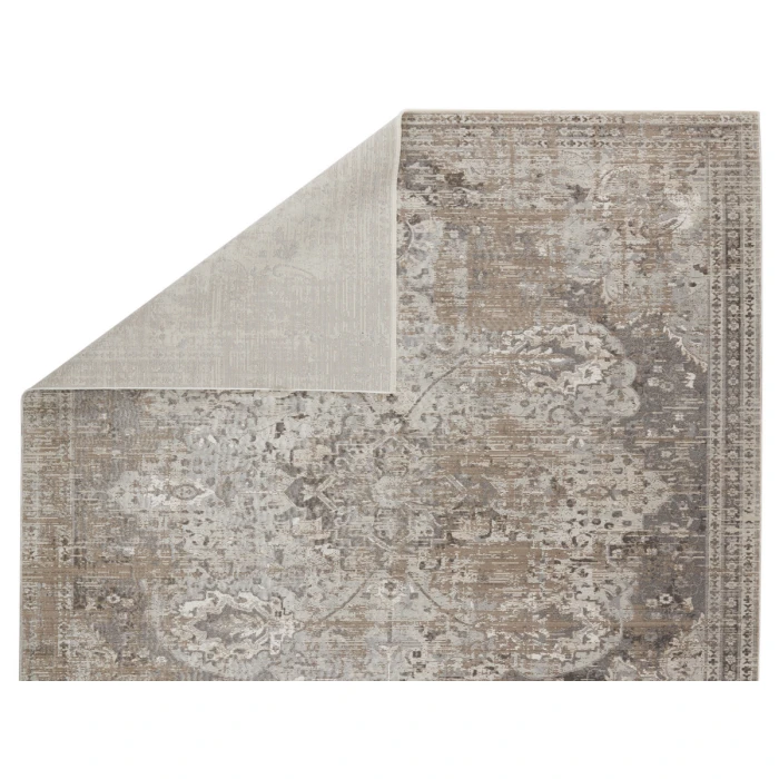 Vibe by Jaipur Living Ginevra Medallion Gray/ Ivory Area Rug (8'10"X12'7")