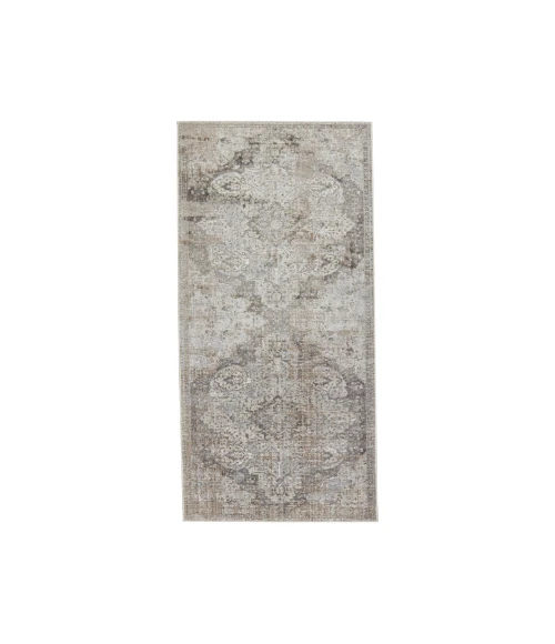 Vibe by Jaipur Living Ginevra Medallion Gray/ Ivory Runner Rug (3'X8')