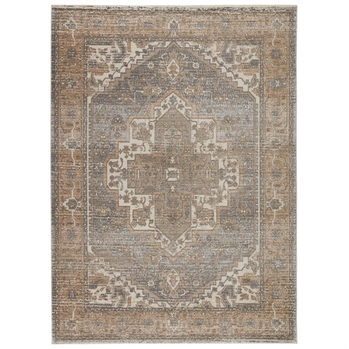 Vibe by Jaipur Living Venn Medallion Tan/ Gray Area Rug (5'3"X7'6")