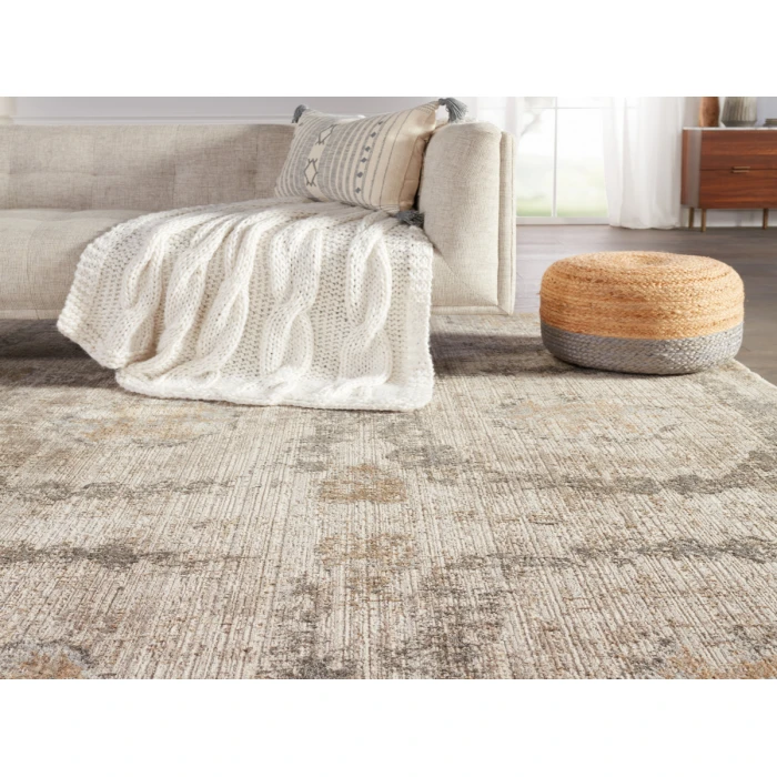 Vibe by Jaipur Living Airi Medallion Gray/ Beige Area Rug (5'3"X7'6")