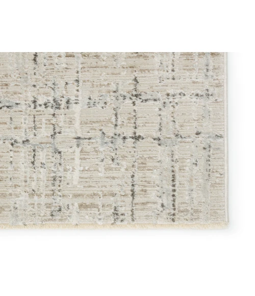 Vibe by Jaipur Living Sovis Abstract Light Gray/ Ivory Area Rug 7'10"X10'10"