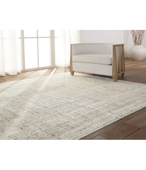 Vibe by Jaipur Living Sovis Abstract Light Gray/ Ivory Area Rug 7'10"X10'10"