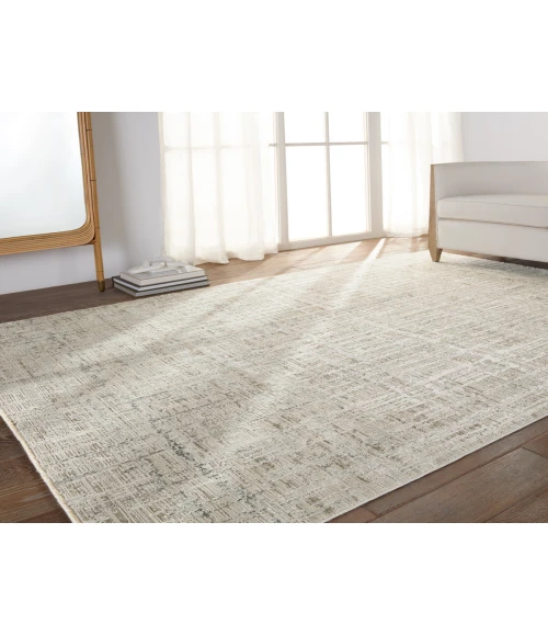 Vibe by Jaipur Living Sovis Abstract Light Gray/ Ivory Area Rug 7'10"X10'10"