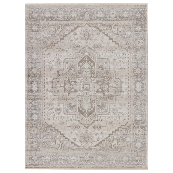 Vibe by Jaipur Living Venn Medallion Taupe/ Silver Area Rug 8'10"X12'7"