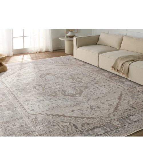 Vibe by Jaipur Living Venn Medallion Taupe/ Silver Area Rug 7'10"X10'10"