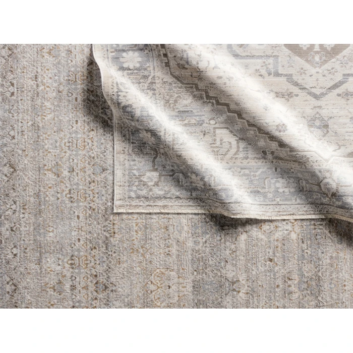 Vibe by Jaipur Living Venn Medallion Taupe/ Silver Area Rug 8'10"X12'7"