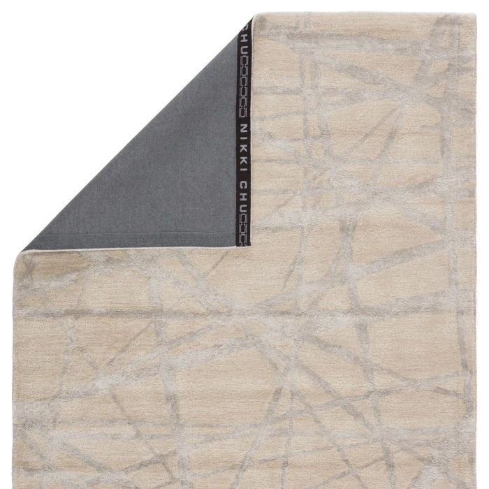 Nikki Chu by Jaipur Living Avondale Handmade Abstract White/ Gray Area Rug (10'X14')