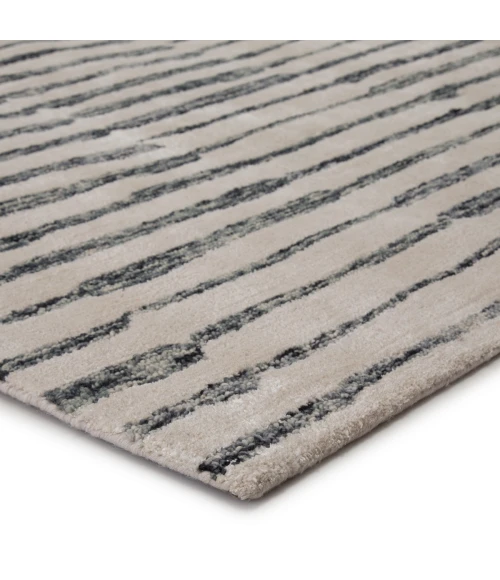 Nikki Chu by Jaipur Living Saville Handmade Abstract Cream / Slate Gray Area Rug (9'X12')