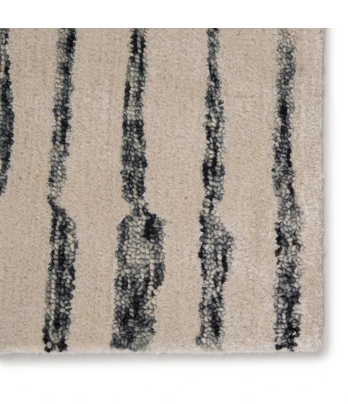 Nikki Chu by Jaipur Living Saville Handmade Abstract Cream / Slate Gray Area Rug (9'X12')
