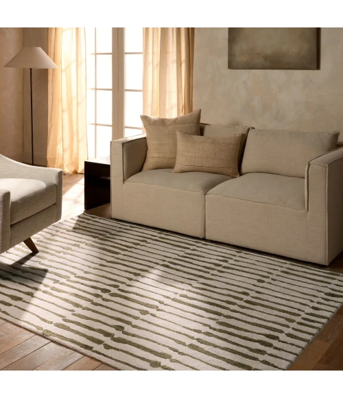 Nikki Chu Etho By Nikki Chu Green Enk17 6 Ft. X 9 Ft. Rect. Rug
