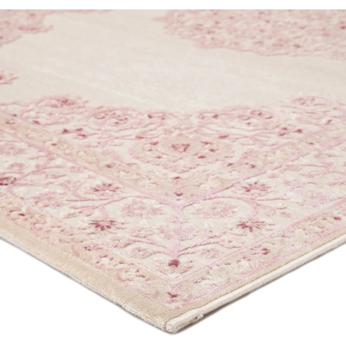 Jaipur Living Malo Medallion Pink/ White Area Rug (7'6"X9'6")