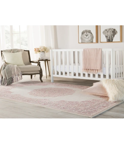 Jaipur Living Malo Medallion Pink/ White Area Rug (6'X9')