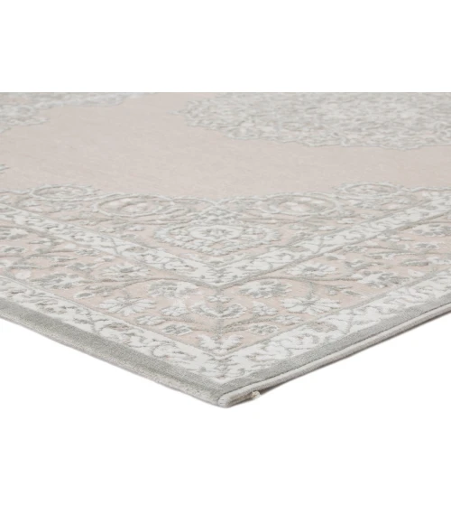 Jaipur Living Malo Medallion Gray/ White Area Rug (7'6"X9'6")