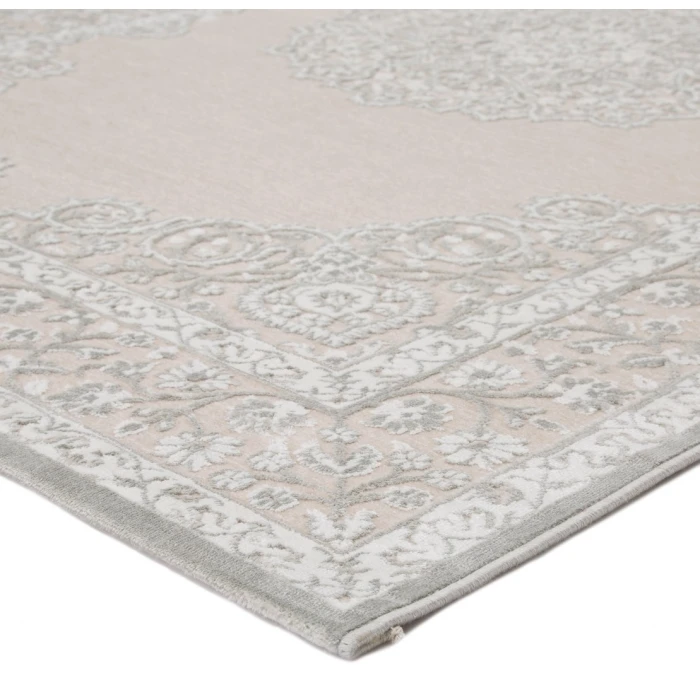 Jaipur Living Malo Medallion Gray/ White Area Rug (8'10"X11'9")