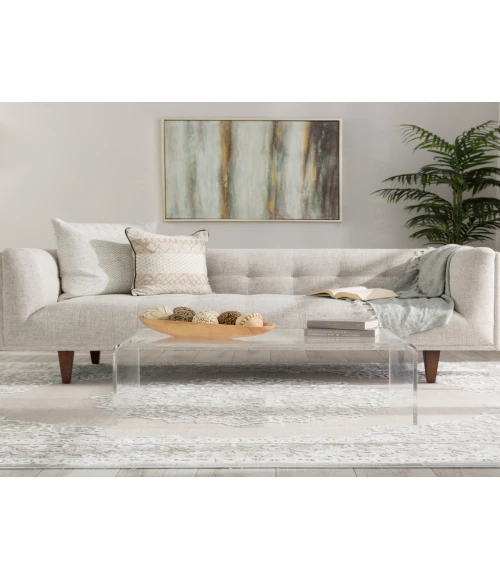 Jaipur Living Malo Medallion Gray/ White Area Rug (7'6"X9'6")