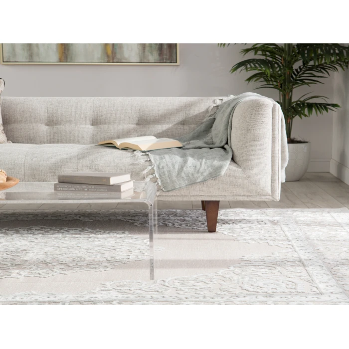 Jaipur Living Malo Medallion Gray/ White Area Rug (8'10"X11'9")
