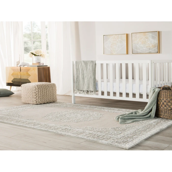 Jaipur Living Malo Medallion Gray/ White Area Rug (8'10"X11'9")