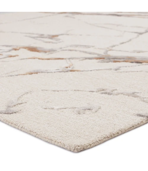 Jaipur Living Shattered Handmade Abstract Cream/ Gold Area Rug (9'X12')