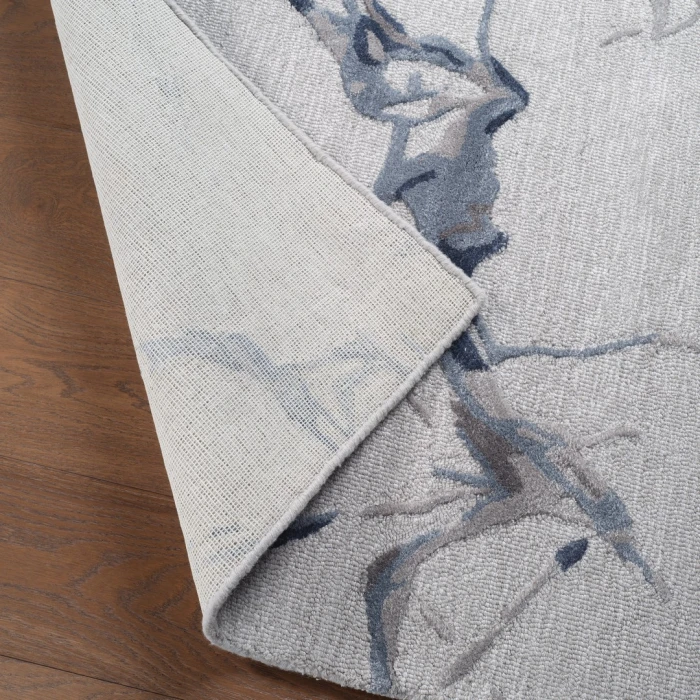 Jaipur Living Shattered FRG02 Handmade Abstract Taupe and Blue Area Rug (13'x18')