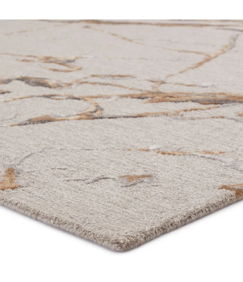 Jaipur Living Shattered Handmade Abstract Light Gray/ Gold Area Rug (9'X12')