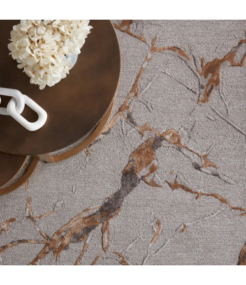 Jaipur Living Shattered Handmade Abstract Light Gray/ Gold Area Rug (9'X12')