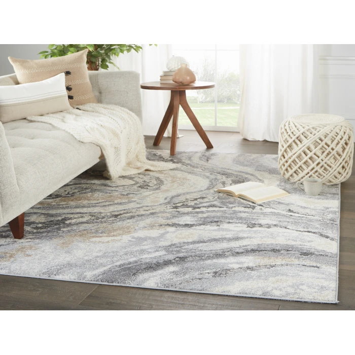 Vibe by Jaipur Living Gatlin Abstract Gray/ Cream Area Rug (8'X10')