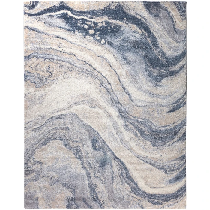 Label J Orion FRR07 Abstract Blue/Gray Area Rug (13'X18')