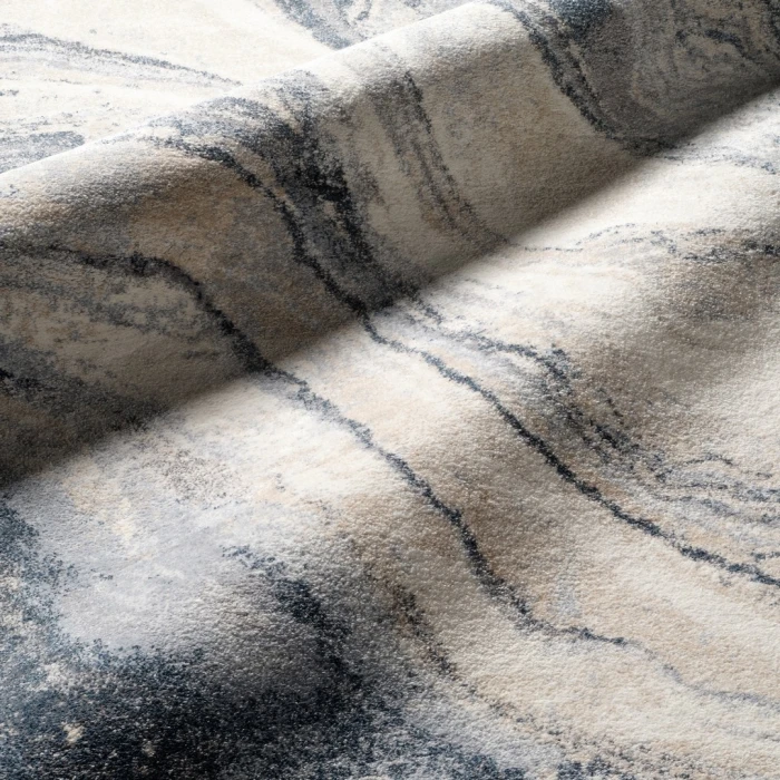 Label J Orion FRR07 Abstract Blue/Gray Area Rug (13'X18')