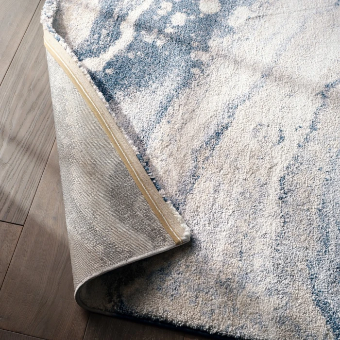 Label J Orion FRR07 Abstract Blue/Gray Area Rug (13'X18')