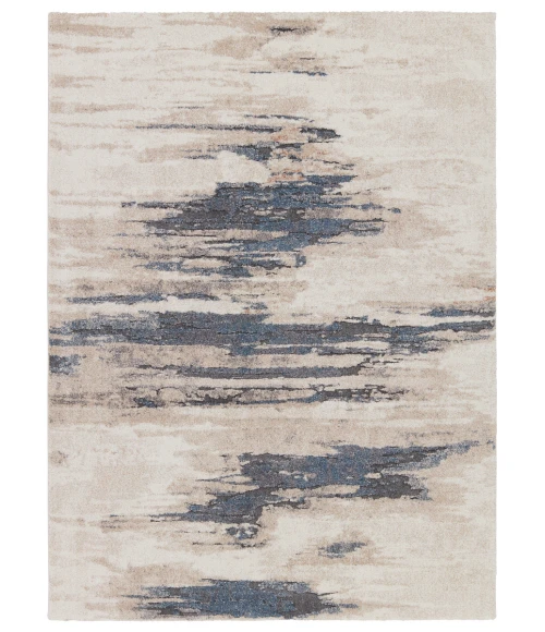 Vibe by Jaipur Living Yushan Abstract White/ Blue Area Rug 8'X10'