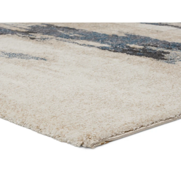 Vibe by Jaipur Living Yushan Abstract White/ Blue Runner Rug 3'X10'