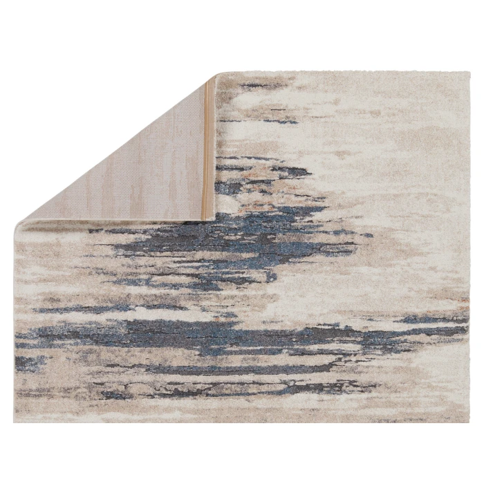 Vibe by Jaipur Living Yushan Abstract White/ Blue Runner Rug 3'X10'