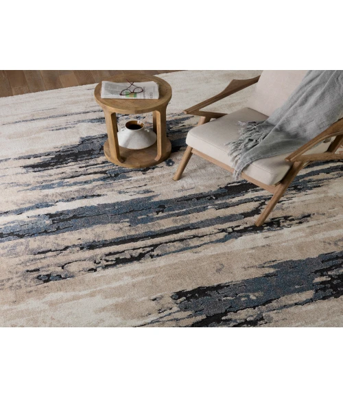Vibe by Jaipur Living Yushan Abstract White/ Blue Area Rug 8'X10'