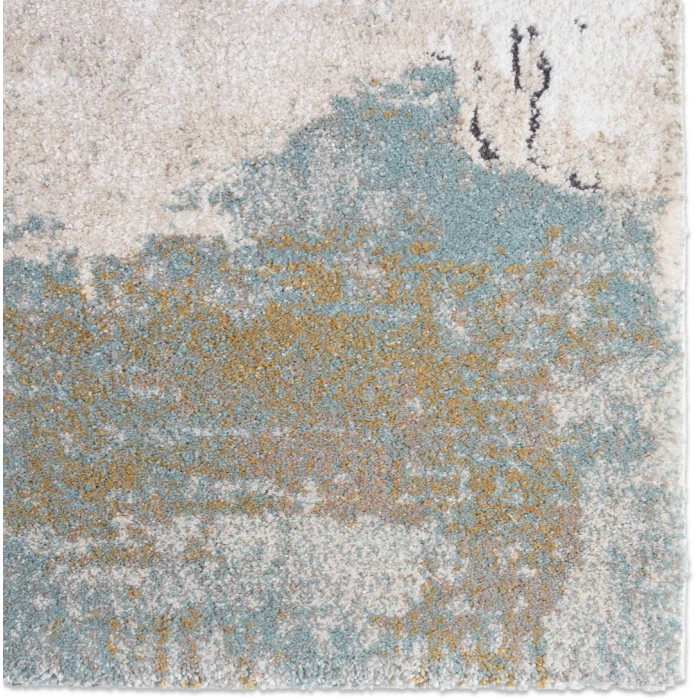 Label J Sobia FRR14 Abstract Green/Blue Runner (3'X10')