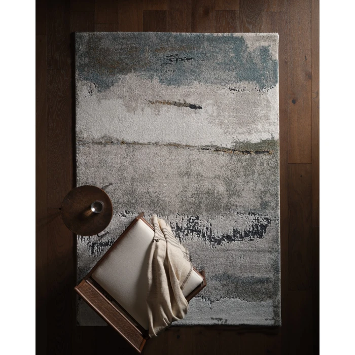 Label J Sobia FRR14 Abstract Green/Blue Runner (3'X10')